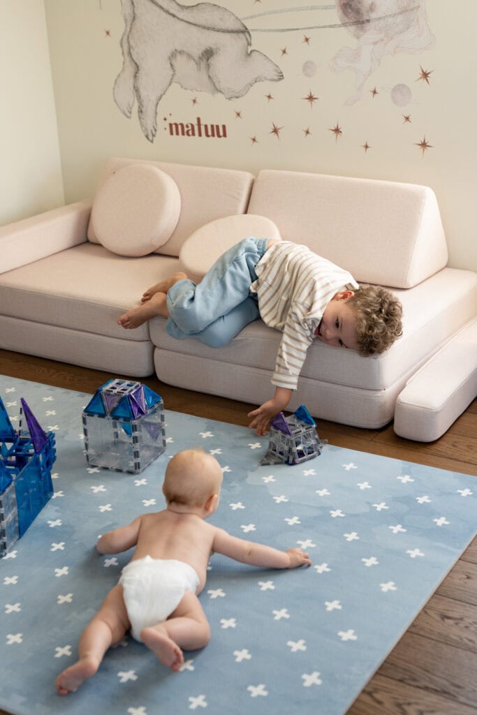 niebieska mata piankowa dla niemowląt