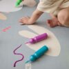 mata pod krzesełko ORGANIC SEA - jaką matę pod krzesełko wybrać? jaka mata do rozszerzania diety? Mata ochronna od Olya Kids - zdrowa mata ochronna