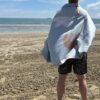 ręcznik plażowy na wakacje w morskie wzory - szybkoschnący ręcznik dla dziecka