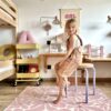 Mata ochronna Daisy Pink - idealna mata dla dziewczynki - urocze kolory i kształt kwiatów