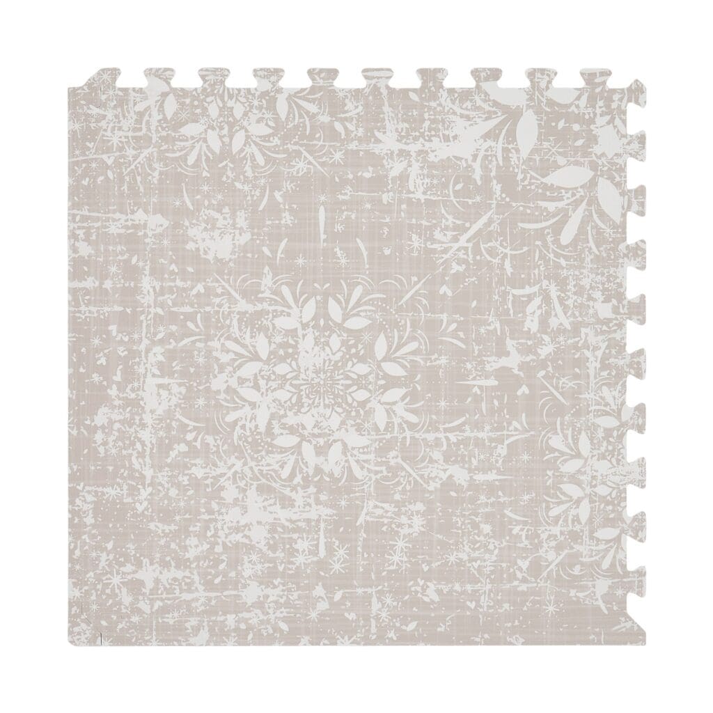 mata piankowa jak dywan - beżowa mata piankowa dla dziecka - beżowa mata piankowa puzzle